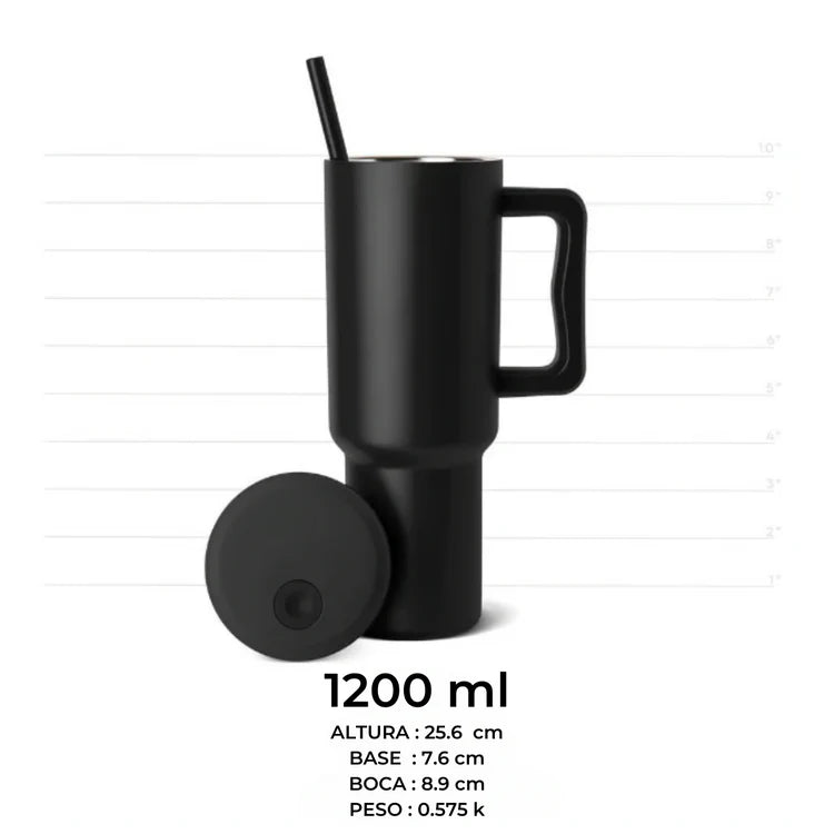 Vaso Térmico Premium 1200ml Negro